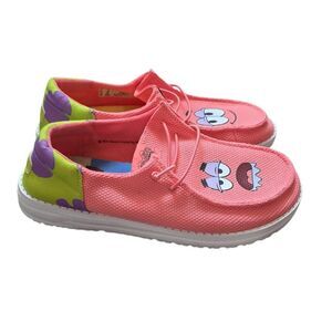 Hey Dude Women's Size 9 Pink Green Wendy Funk SpongeBob Patrick Shoes